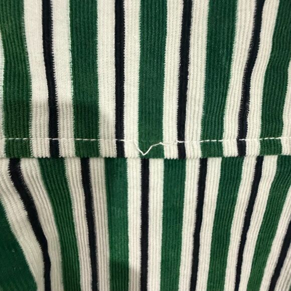 Urban Outfitters Corduroy Button Down Mini Dress - Striped Green/Black/Cream 6 - Picture 8 of 8